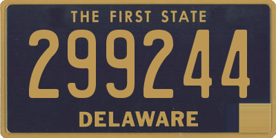 DE license plate 299244