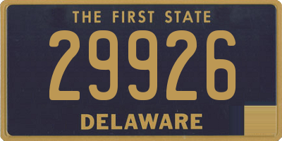 DE license plate 29926