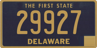 DE license plate 29927