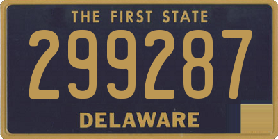 DE license plate 299287