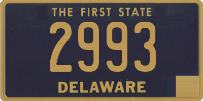 DE license plate 2993