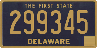 DE license plate 299345