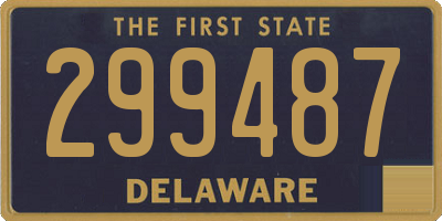DE license plate 299487