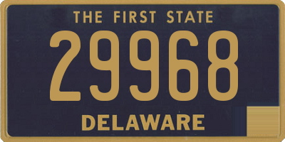 DE license plate 29968