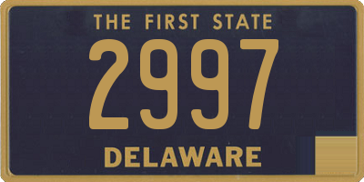 DE license plate 2997