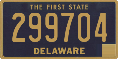 DE license plate 299704