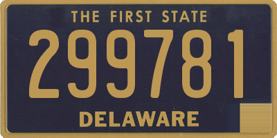 DE license plate 299781
