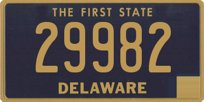 DE license plate 29982