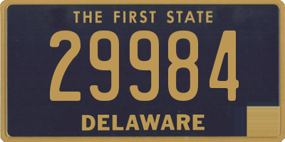 DE license plate 29984