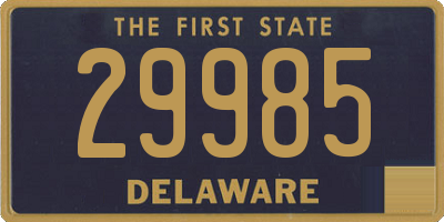 DE license plate 29985