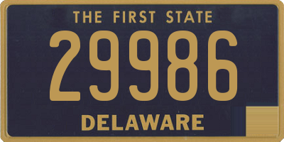 DE license plate 29986