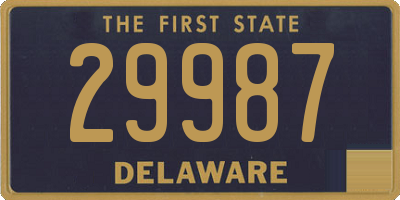 DE license plate 29987