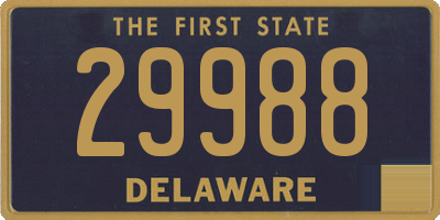 DE license plate 29988