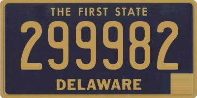 DE license plate 299982