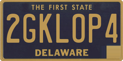 DE license plate 2GKLOP4