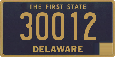 DE license plate 30012