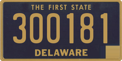 DE license plate 300181