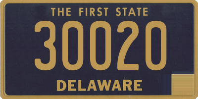 DE license plate 30020