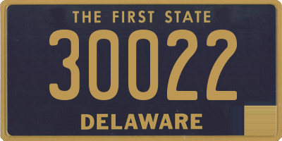 DE license plate 30022