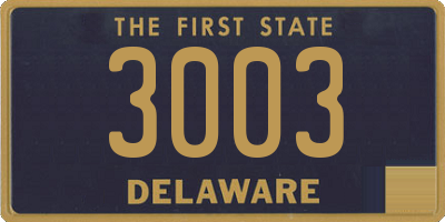 DE license plate 3003