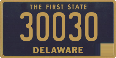 DE license plate 30030