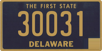 DE license plate 30031