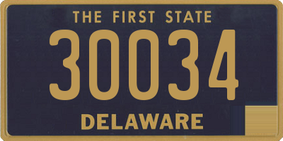 DE license plate 30034