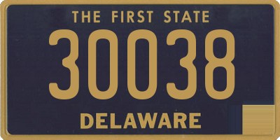 DE license plate 30038