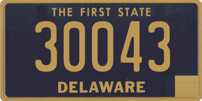 DE license plate 30043