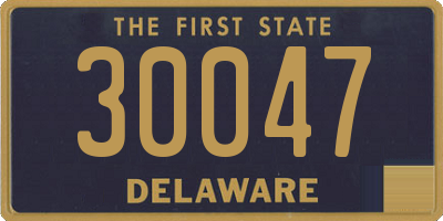 DE license plate 30047