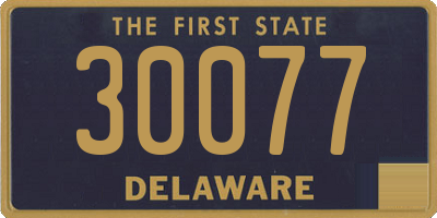 DE license plate 30077