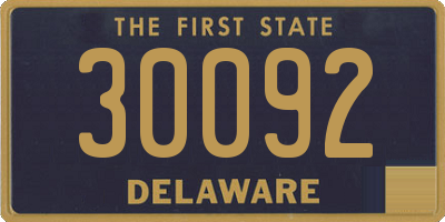 DE license plate 30092