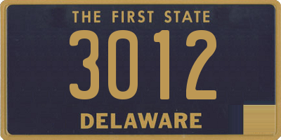 DE license plate 3012