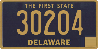 DE license plate 30204