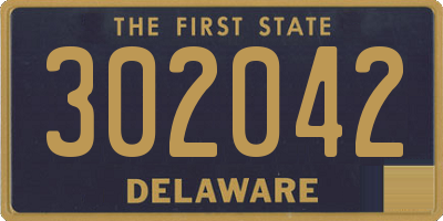 DE license plate 302042