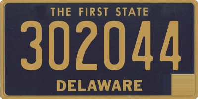 DE license plate 302044