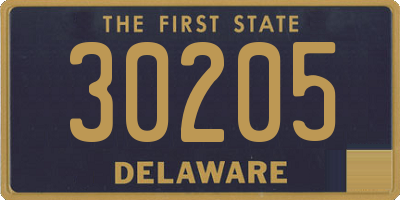 DE license plate 30205