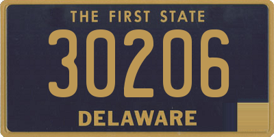 DE license plate 30206