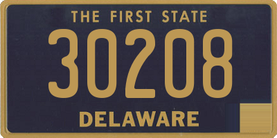 DE license plate 30208