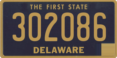 DE license plate 302086
