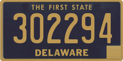 DE license plate 302294