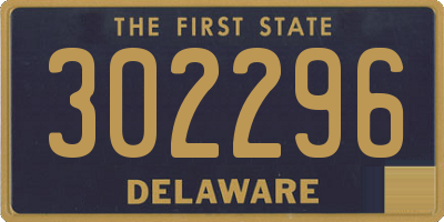 DE license plate 302296