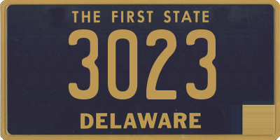 DE license plate 3023