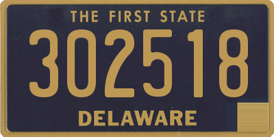 DE license plate 302518
