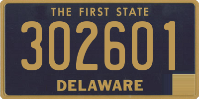 DE license plate 302601