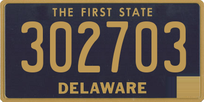 DE license plate 302703