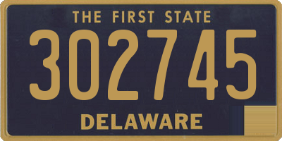 DE license plate 302745