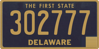 DE license plate 302777