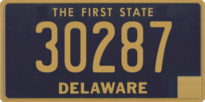 DE license plate 30287