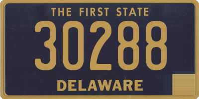 DE license plate 30288